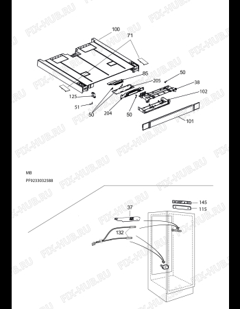 Взрыв-схема холодильника Electrolux ERF3864AOX - Схема узла C10 Electric